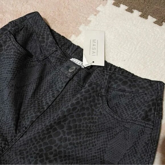 MASAI NWT Penny Trousers Snakeskin Print Pants in Stone Colour ($168 USD) - Picture 1 of 7